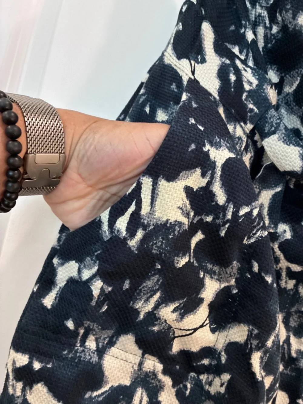 Banana Republic Navy and White Strapless Floral Sheath Dress - Picture 7 of 9